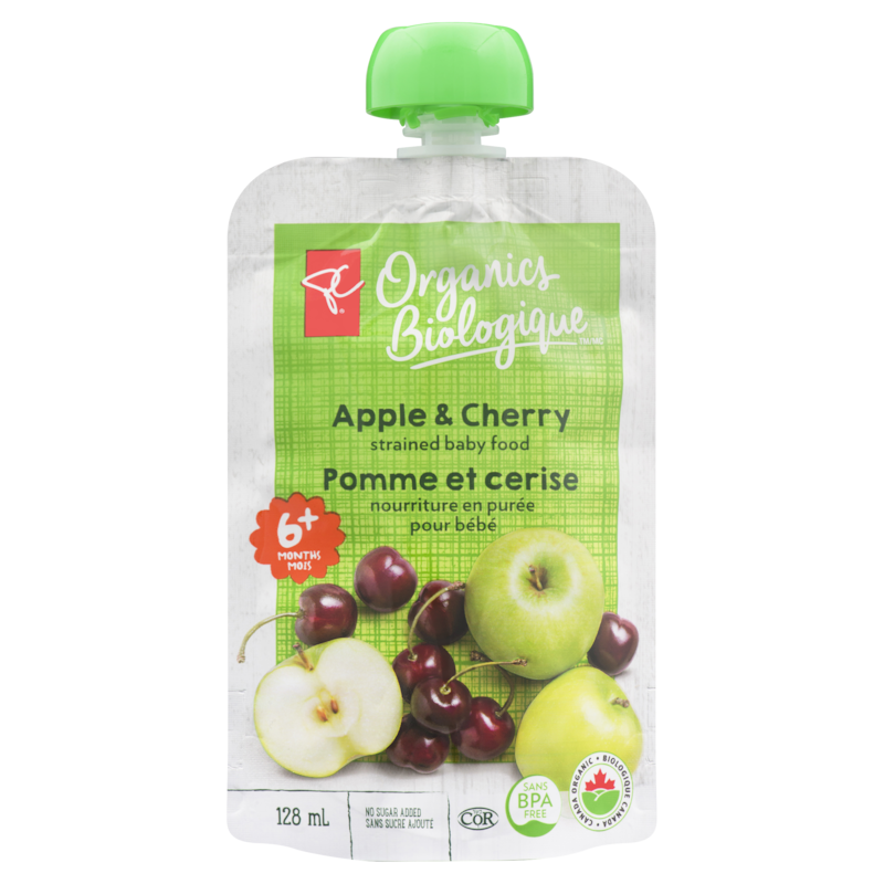Apple & Cherry Strained Baby Food