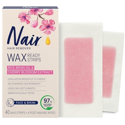 Nair Wax Ready Strips Face And Bikini Hair Remover 40 ea, $0.32/1ea