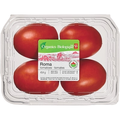 PC Organics Organic Roma Tomatoes 454 g, $1.10/100g