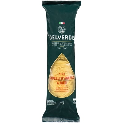 Delverde Durum Wheat Semolina Pasta Capelli D'Angelo A Nido No 78 250 g, $1.40/100g