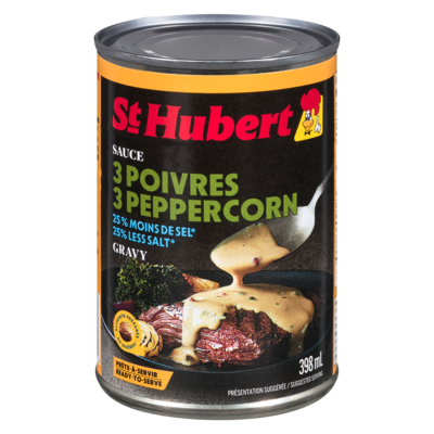 St Hubert Reduced Salt Pepper Gravy, Less Salt 398 ml, $0.70/100ml