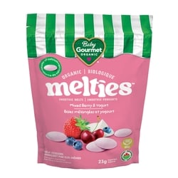 Baby Gourmet Fondants biologiques Melties baies melangées et yogourt pour bébé 23 g, 21,74 $/100g