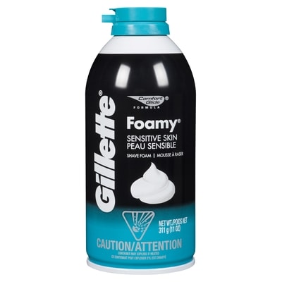 Gillette Foamy Sensitive Shave Cream 311 g, $1.28/100g