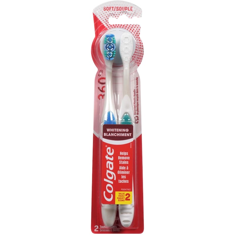 Optic White Toothbrush, Soft Twin Pack