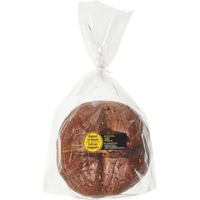 null Boule de pain Pumpernickel, non tranchée 675 g, 0,64 $/100g
