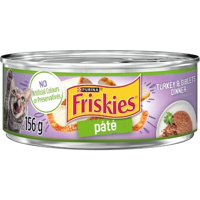 Purina Friskies Pâté Turkey and Giblets, Wet Cat Food 156 g, $0.58/100g