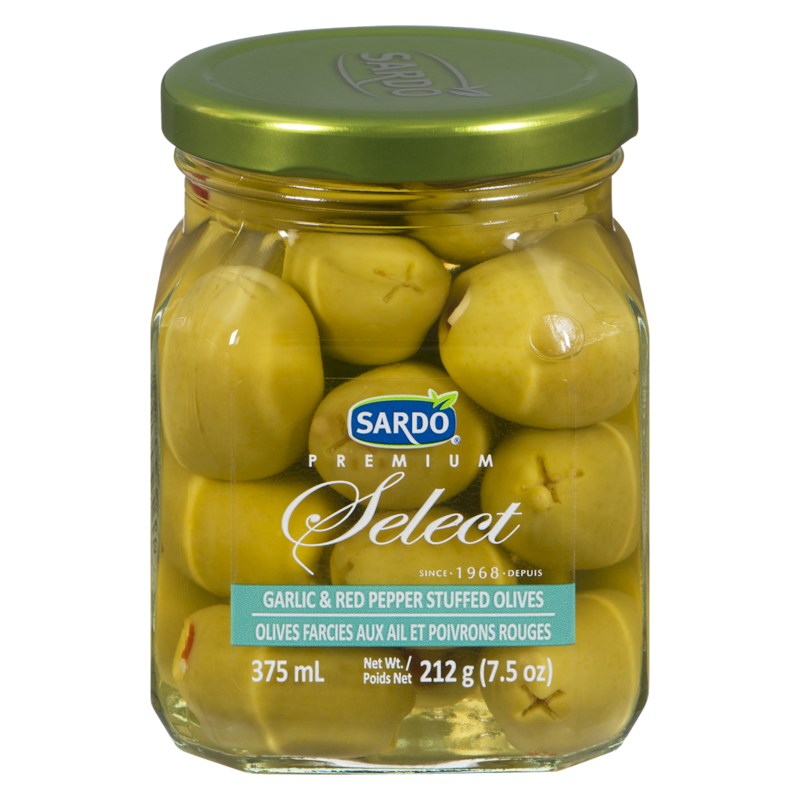 Garlic & Red Pepper Stuffed Olives