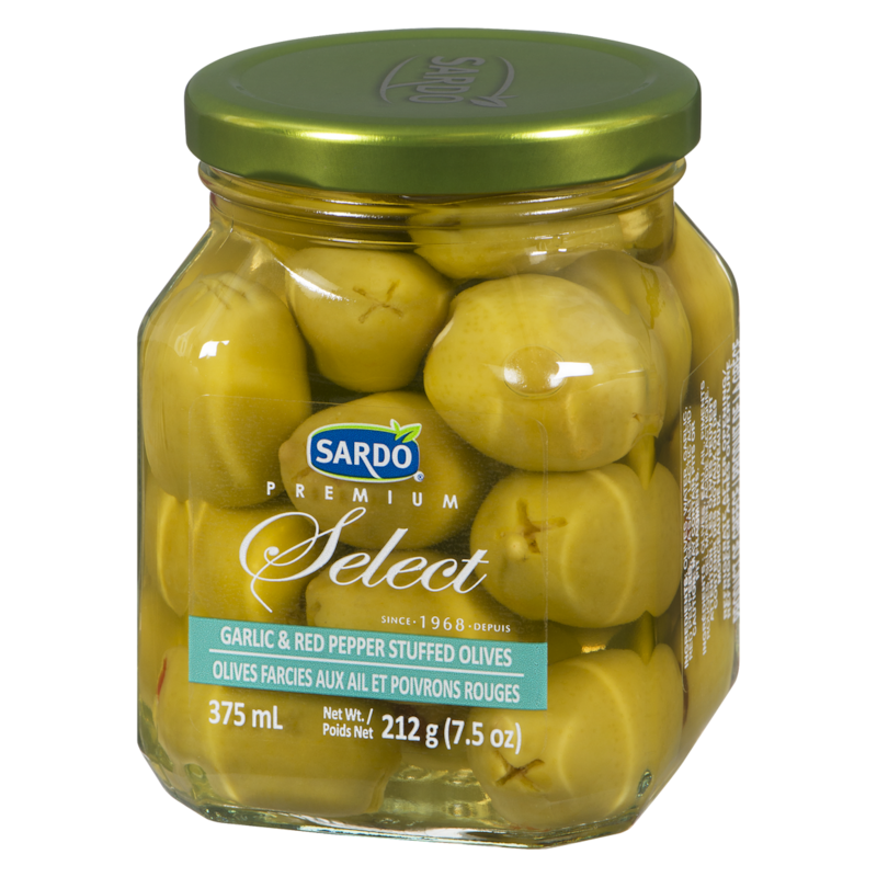 Garlic & Red Pepper Stuffed Olives