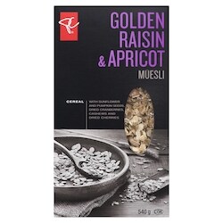 PC Black Label Golden Raisin & Apricot Muesli - 540 g | Atlantic