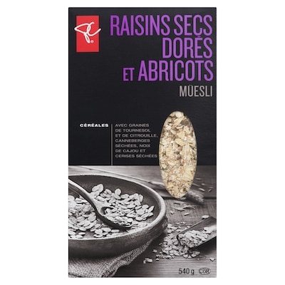 Céréales Muesli Raisins Secs Dorés Et Abricots