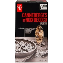 PC Black Label Cranberry & Coconut Muesli - 540 g | Loblaws