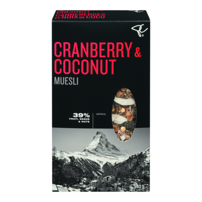 PC Collection noire Müesli Aux Canneberges Et À La Noix De Coco 540 g, 1,20 $/100g