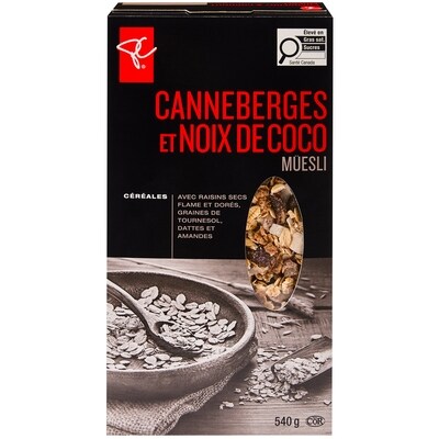 Müesli Aux Canneberges Et À La Noix De Coco