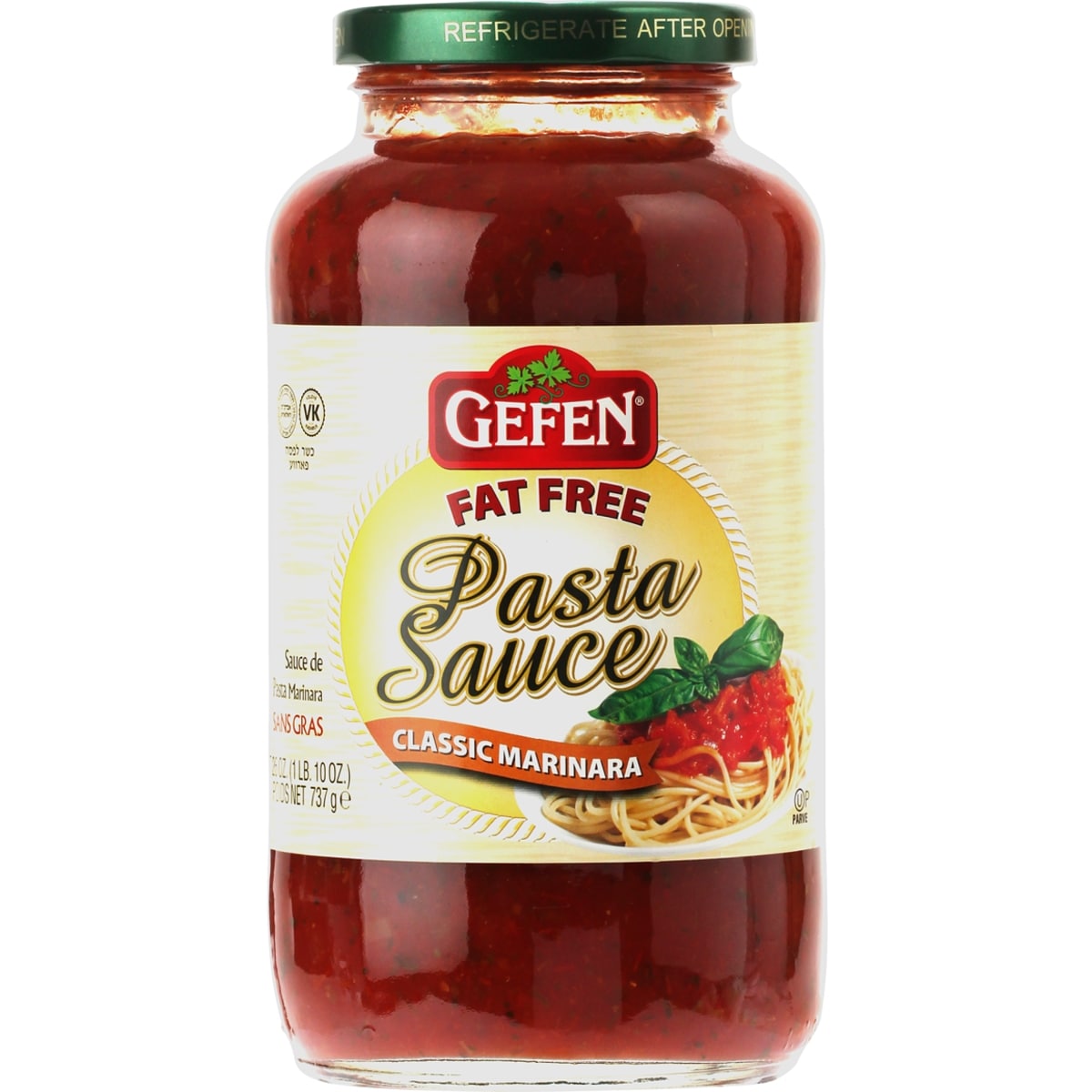 Gefen Kosher Classic Fat Free Pasta Sauce 737 g, $0.81/100g