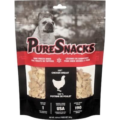 PureSnacks Chicken Breast 4.94oz/ 140g- Value Size Dog Treats 140 g, $13.56/100g