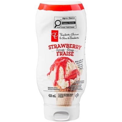 President's Choice Strawberry Syrup 428 ml, $1.29/100ml