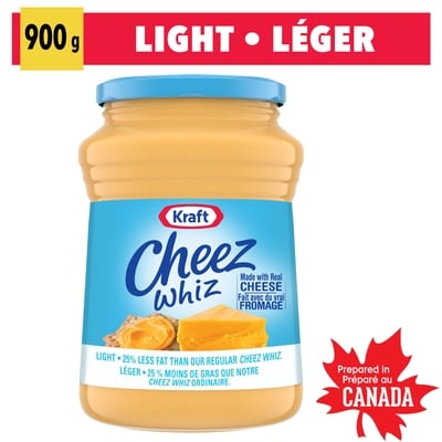 Kraft Tartinade de fromage léger Cheez Whiz 900 g, 1,39 $/100g