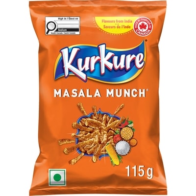 Kurkure Grignotines aromatisées Masala Munch 115 g, 1,30 $/100g