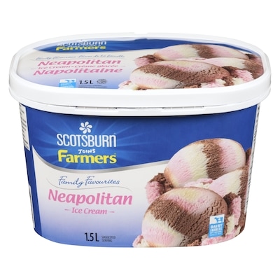 Scotsburn Family Favorites Neapolitan Ice Cream   1.5 l, $0.52/100ml