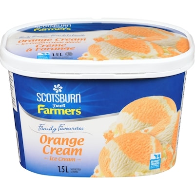 Scotsburn Family Favourites Orange Cream Ice Cream 1.5 l, $0.52/100ml