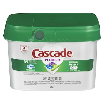 Cascade Platinum ActionPacs Dishwasher Detergent Pods, Fresh, 39 Count 39 ea, $0.46/1ea