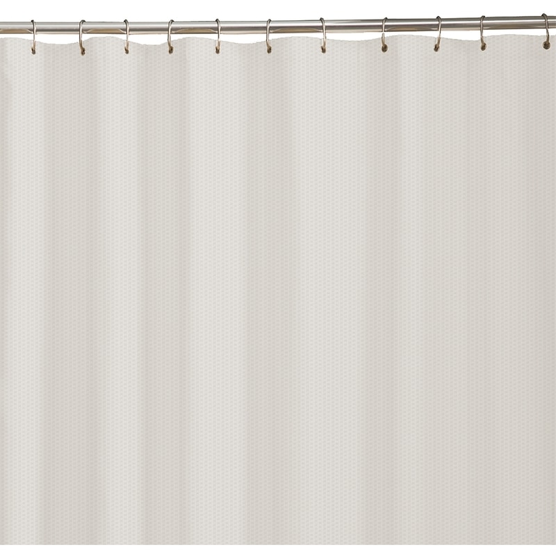 White Microfiber Shower Curtain