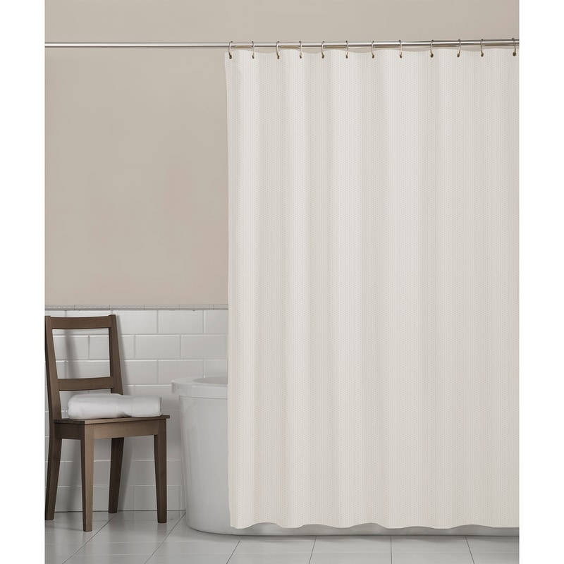 White Microfiber Shower Curtain