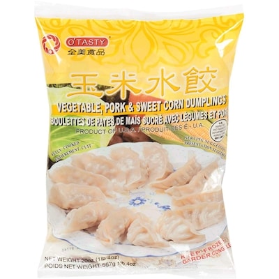 O’Tasty Raviolis aux légumes, porc et maïs 567 g, 1,41 $/100g