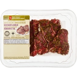 le Choix du Président Côtelettes marinées de longe d’agneau 35,25 $/1kg 15,99 $/1lb