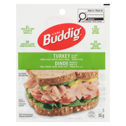Carl Buddig Dinde tranchée 55 g, 36,18 $/1kg 3,62 $/100g