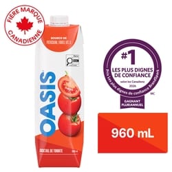 Oasis Cocktail de tomate 960 ml, 0,29 $/100ml