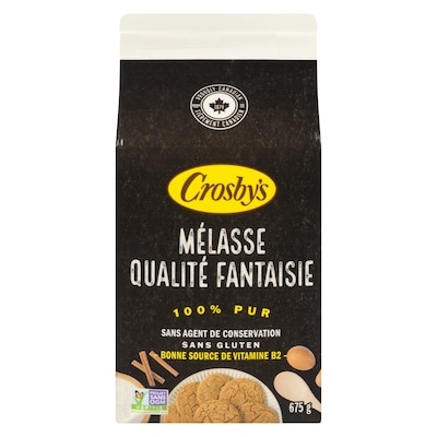Crosby’s Mélasse qualité fantaisie 675 g, 0,81 $/100g