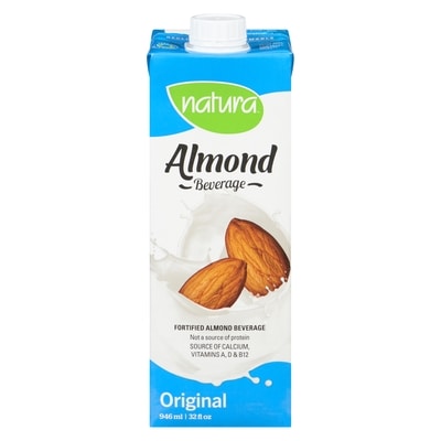 Natura Fortified almond beverage original 946 ml, $0.35/100ml