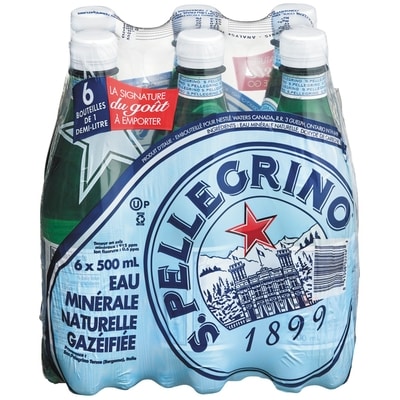SanPellegrino Eau minérale pétillante gazéifiée 6x500.0 ml, 0,32 $/100ml