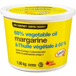 No Name Non-Hydrogenated Margarine 1.36 kg, $0.57/100g