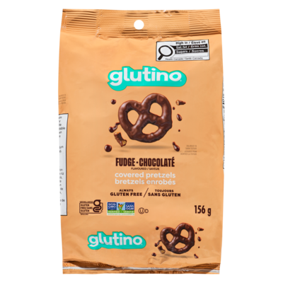 Glutino Gluten-Free Covered Pretzels, Fudge, May Contain Nuts 156 g, $4.48/100g