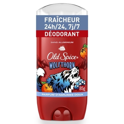 Old Spice Désodorisant sans aluminium Old Spice pour hommes, Wolfthorn, protection de 48 h 85 g, 11,16 $/100g