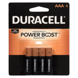 Duracell Coppertop Alkaline Batteries, AAA 4 ea, $2.12/1ea