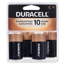 Duracell Coppertop Alkaline Batteries, C 4 ea, $3.50/1ea