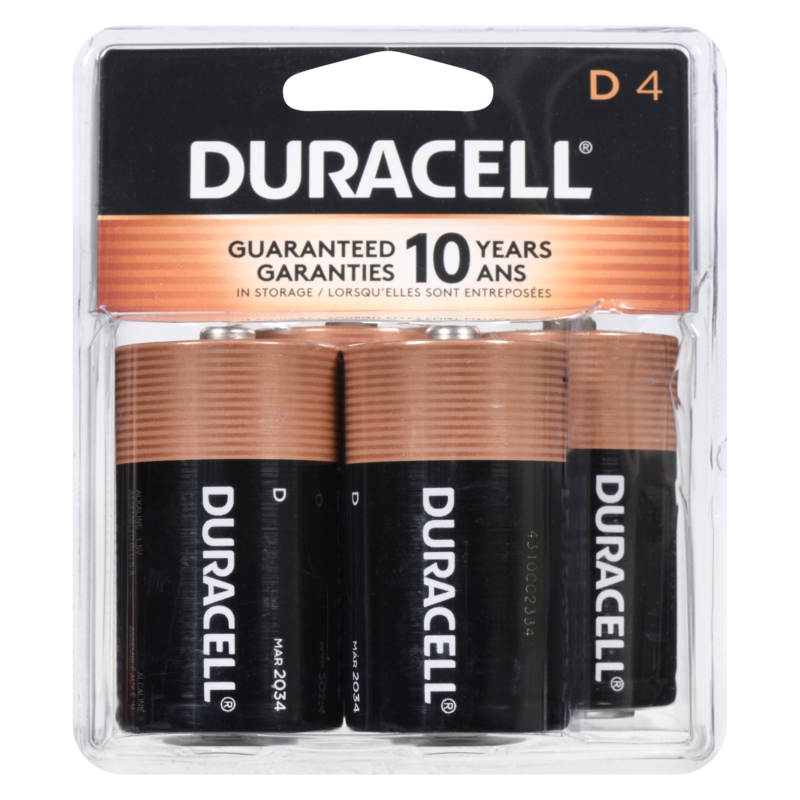 Coppertop Alkaline Batteries, D