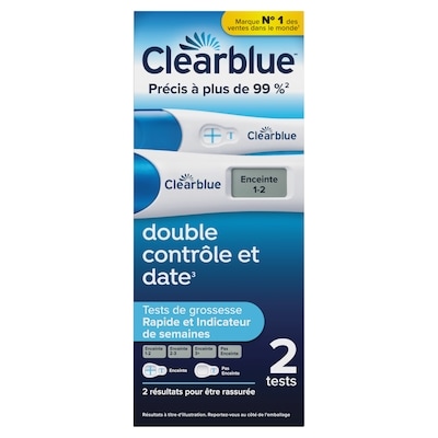 Clearblue Test de grossesse visuel Plus Digital + 2 ea, 14,75 $/1ch