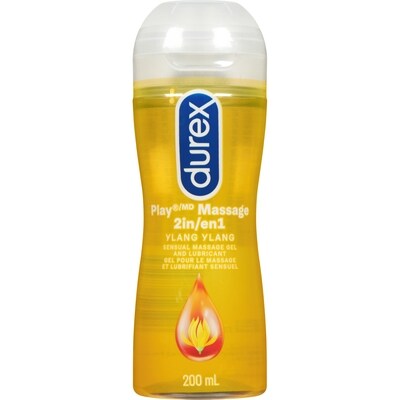 Durex Lubrifiant personnel et gel à massage contenant de l’ylang-ylang Durex Play massage 2 en 1  (200 ml) 200 ml, 6,80 $/100ml