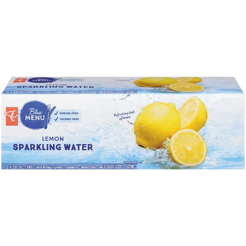 Lemon Sparkling Water, 12-Pack