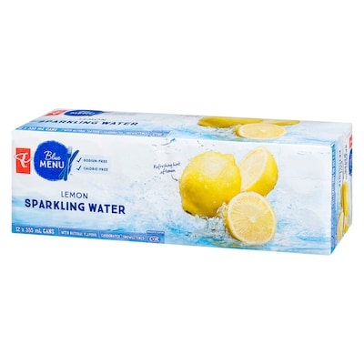 Lemon Sparkling Water, 12-Pack
