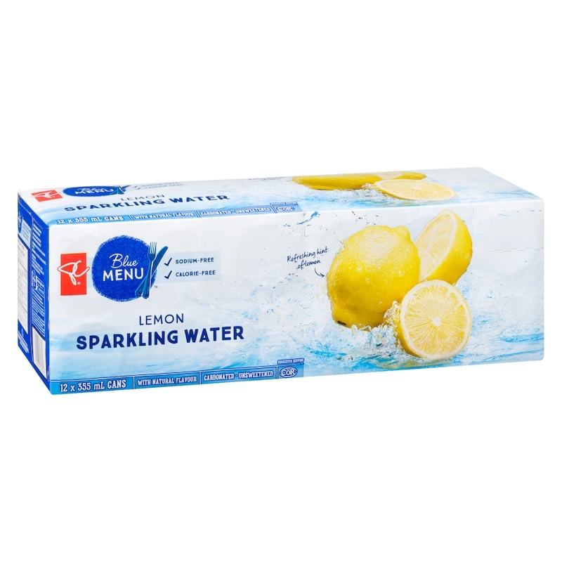 Lemon Sparkling Water, 12-Pack