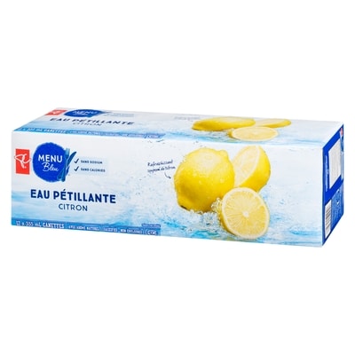 Eau pétillante au citron, paquet de 12