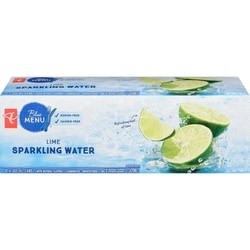 PC Blue Menu Lime Sparkling Water, 12-Pack 12x355.0 ml, $0.15/100ml