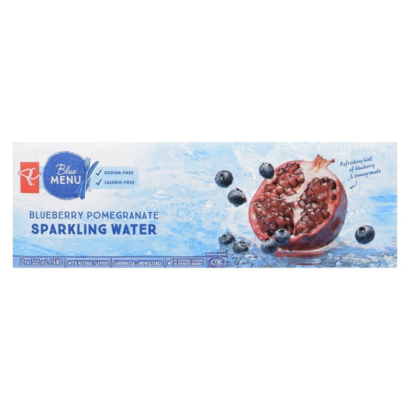 Blue Menu Blueberry Pomegranate Sparkling Water