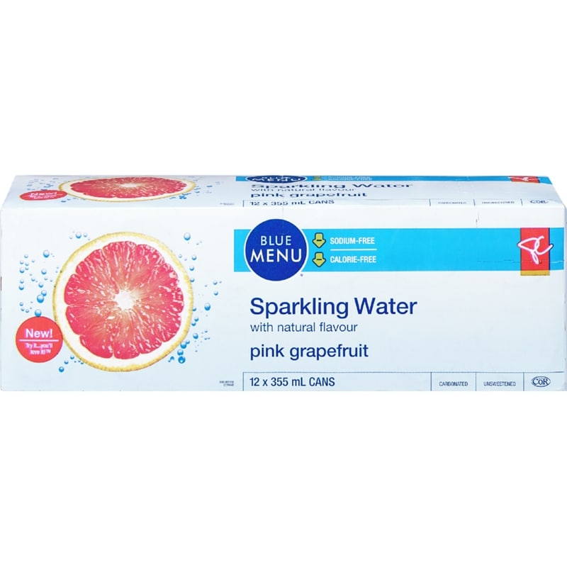 PC Menu Bleu Eau pétillante, pamplemousse rose - 12x355.0 ml