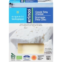 Krinos Organic Greek Feta Cheese, Original 150 g, $4.86/100g